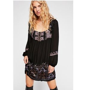 FREE PEOPLE Rhiannon Embroidered Mini Dress